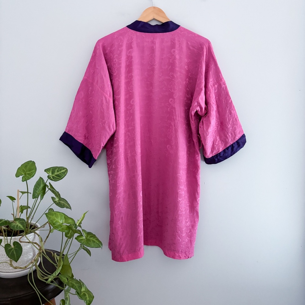 Pink silk robe - Picture 6 of 9